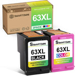 S SMARTOMNI 63XL Ink Cartridge Black and Color Replacement for HP 63 Ink Cartridge Combo Pack for HP OfficeJet 3830 4650 4654 Envy 4510 4520 4523 4524 DeskJet 1110 1112 2131 2133 3630 3632 3639