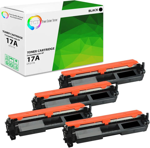 TCT Premium Compatible Toner Cartridge Replacement for HP 17A CF217A Black Works with HP Laserjet Pro M102W M102A, MFP M130A M130FW M130FN M130NW Printers (1,600 Pages) - 4 Pack