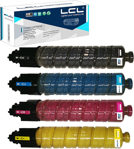 LCL Compatible Toner Cartridge Replacement for Ricoh 821070 821105 821106 821107 821108 CLP37A LP137CA C440DN C430DN C430 C431DN C441DN C430DN C431DN C431DN-HS(4-Pack Bk C M Y)