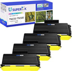 SuperInk 4 Pack Compatible Toner Cartridge Replacement for Brother TN580 TN650 TN-650 TN620 High Yield use with DCP-8050DN 8080DN 8085DN HL-5340D 5350DN MFC-8370 8480DN 8680DN 8690DW 8880DN 8890DW