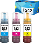 542 Compatible Ink Bottles Replacement for Epson T542 Ink Ultra-high Capacity Color Combo Pack Work for ET-5800 ET-5850 ET-5880 ET-16600 ET-16650 Printer (70ml, Cyan, Magenta, Yellow)