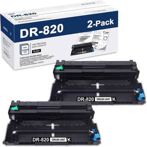 DR820 Drum: HIYO Compatible Drum Unit Replacement for Brother DR820 DR-820 DR 820 DCP-L5500DN L5600DN L5650DN MFC-L6700DW L6750DW L5700DW HL-L6250DW L6300DW L5000D L5100DN Printer (Black, 2-Pack)