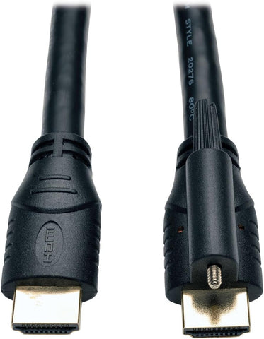 Tripp Lite High Speed HDMI Cable with Ethernet and Locking Connector, Ultra HD 4K x 2K, 24AWG (M/M), 6-ft. (P569-006-LOCK) , Black