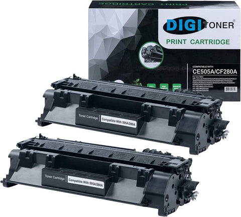 TonerPlusUSA New Toner Cartridge Replacement for HP CE505A CF280A Laserjet P2035/P2035n/P2050/Series/P2055/P2055d/P2055dn/P2055x (2 Pack)