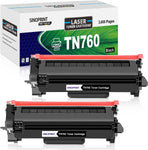 SINOPRINT TN760 Toner Cartridge Compatible Replacement for Brother TN 760 TN-730 TN730 Use for MFC-L2710DW MFC-L2750DW HL-L2395DW L2710DW L2750DW L2370DW Printer Toner TN-730/TN-760 (2 Packs Black)