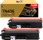 ONLYU Compatible Toner Cartridge Replacement for Brother TN436 TN433 TN431 Black Toner for HL-L8360CDW MFC-L8900CDW HL-L8260CDW HL-L8360CDWT MFCL8610CDW MFCL9570CDW DCP-L8410CDW Printer (2 Packs)