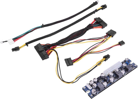 100% Silent LD 200W 19V DC Input Pin Power Module DC at Supply DC 24pin ATX to 12V AUX for Mini ITX Motherboards, with Overvoltage Protection and Short Circuit Protection