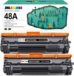 JMLCOLORS 48A Toner Compatible HP 48A CF248A Toner Cartridges Used for Laserjet Pro MFP M15w M29w M28w M15a M31w M29a M28a M30w M16w M16a M14 M17 Laser Printer (Latest chip, 2-Pack Black)