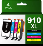 910XL Ink Cartridges for HP Printers for 910 910 XL 910XL Black and Color Combo Pack Compatible with HP Officejet Pro 8025e 8020 8025 8035 8028e 8028 Officejet 8022e, 4 Packs