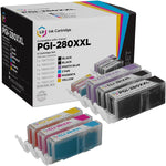 LD Products Compatible Ink Cartridge Replacements for PGI-280XXL CLI-281XXL Super High Yield 281 Ink Cartridges for Canon Printers (Pigment Black, Black, Cyan, Magenta, Yellow, Photo Blue, 6-Pack)