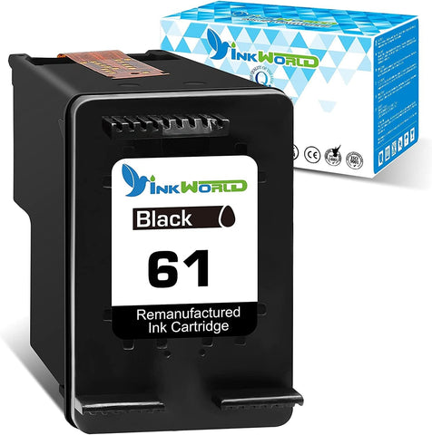 1-Black 61 Ink Replacement for HP 61 Black Ink Cartridge Use for Envy 4500 4501 4502 4504 5530 OfficeJet 4630 DeskJet 2512 1512 2541 2542 2540 2544 3000 3052a 1056 1055 2548 Printer