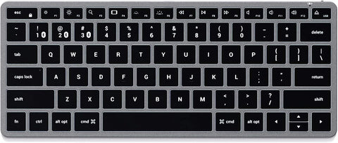 Satechi Slim X1 Bluetooth Backlit Keyboard – Illuminated Keys & Multi-Device Sync – for 2022 MacBook Pro/Air M2, 2021 MacBook Pro M1 Pro & Max, 2021 iMac, 2020 Mac Mini and More