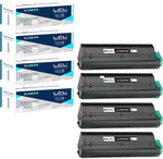 LCL Compatible Toner Cartridge Replacement for OKI 43502001 7000 Pages B4550 B4550n B4600 B4600n (4-Pack Black)