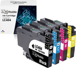 Msudoku Compatible LC404 Ink Cartridges for Brother Printer Replacement for Brother LC404 Ink Cartridge Use with MFC-J1205W MFC-J1215W Ink Cartridges(4 Pack, Black, Cyan, Magenta, Yellow)