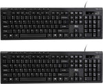 Rii (2-Pack) RK907 Wired Computer Keyboard,Ultra-Slim Compact USB Wired Keyboard– Basic Black Keyboard with Numeric Keypad for PC,Laptop,Windows 10/8 / 7 / Vista/XP