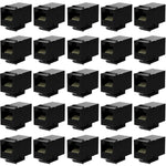 Rj45 Coupler Cat6 Keystone Jack Inline Coupler Female to Female Insert Coupler 25 Pack Black