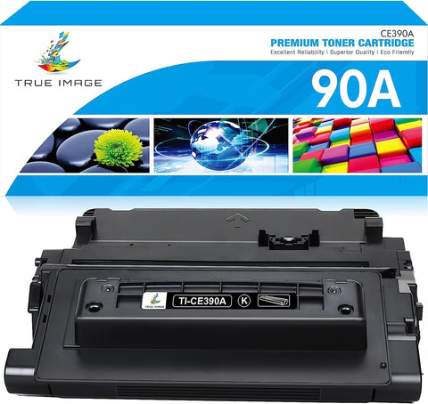 TRUE IMAGE Compatible Toner Cartridge Replacement for HP 90A CE390A 90X CE390X Enterprise 600 M602 M601 M4555 M602dn M602n M602x M603dn M603n M4555f M4555h Printer (Black, 1-Pack)