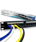 NewYork Cables - 24 Port Patch Panel cat6, 1U Rack and Wall Mount Unshielded Keystone Patch Panel, Compatible with Cat3,4,5,5e,6 Cabling, for Ethernet, Fast Ethernet, Gigabit Applications