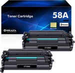 58A CF258A 58X Toner Cartridge Black 2 Pack (with Chip, High Yield) Replacement for HP CF258A 58A 58X CF258X MFP M428fdw M428fdn M428dw M404 M428 Pro M404n M404dn M404dw Printer