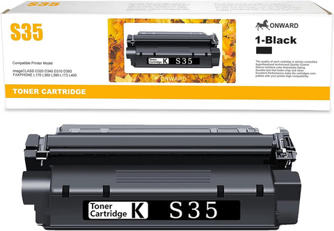 Onward S35 High Yield Toner Cartridge Black (4,000 Pages) 1-Pack Compatible S35 Black Toner Cartridge Replacement for Canon S35 Ink Toner imageCLASS D320 D340 D310 D383 Printer