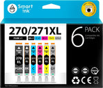 Smart Ink Compatible Ink Cartridge Replacement for Canon Pixma PGI 270XL 270 XL CLI 271 271XL 6 Pack Combo to use with MG7720 TS9020 TS8020 (Pigment Black/Black/Grey/Cyan/Magenta/Yellow)