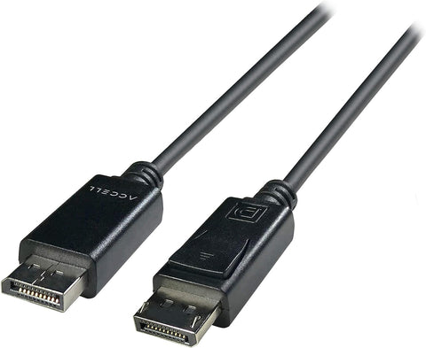 Accell DisplayPort to DisplayPort Version 1.4 Cable, 9.8ft / 3m, Poly Bag (International), Black (B088C-010B-23)