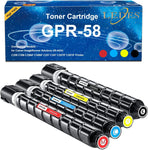 Ledes Toner Cartridge for Canon GPR-58 GPR 58 for ImageRunner Advance Advance iR-ADV C256 C256iF C356 C356iF DX C257 C257iF C357 C357iF High Yield (23000 Pages, 4 Packs, BK, C, M, Y)