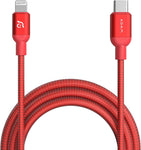 ADAM ELEMENTS Peak II C120B USB-C to Lightning Cable, PD 30W, Support Fast Charge (4ft./120cm, Red)