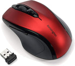Kensington Pro Fit Mid-Size Wireless Mouse, Ruby Red (K72422AM), 1.4" x 2.6" x 4"