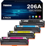 Palmtree Compatible Toner Cartridges Replacement for HP 206A 206X W2110X W2110A for HP Color Pro MFP M283fdw M255dw M283cdw M283 M255 Toner Printer (Black Cyan Yellow Magenta,4 Pack)