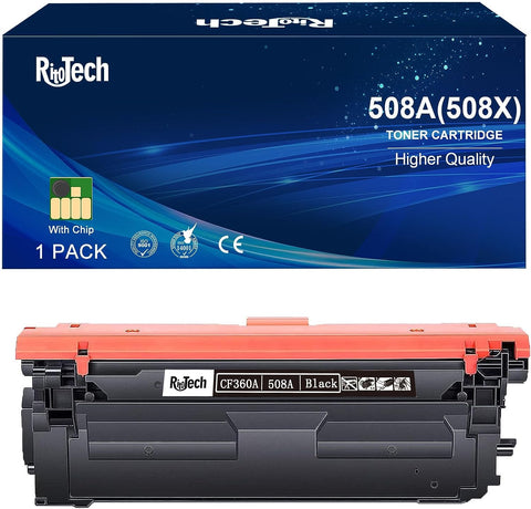 508A Black Toner Cartridge, Replacement Compatible for HP M553 508 508X CF360A CF360X for Color Laserjet Enterprise M553 M552 m553dn m553n MFP M577 Series Printer, with Upgraded Smart Chip (1-Pack )