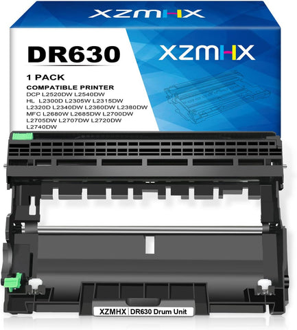 XZMHX DR630 DR-630 Replacement Drum Unit (Not Toner) Compatible for Brother MFC-L2700DW MFC-L2720DW MFC-L2740DW HL-L2300D HL-L2340DW HL-L2380DW DCP-L2540DW Printer (1P Drum Unit ONLY)