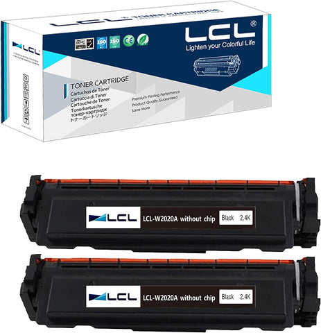 LCL Compatible Toner Cartridge Replacement for HP 414A 414X W2020A W2020X Color Laserjet Pro MFP M479fdw M454dw MFP M479fdn M479dw M454dn MFP M479 M454 MFP M479fnw Printer?2-Pack Black Without chip