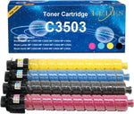 Ledes MP C3503 C3003 Toner Cartridge for Ricoh Aficio Lanier Savin MP C3503 C3003 C3504 C3004 841813 841814 841815 841816 High Yield (29500 Pages, 4 Packs, BK, C, M, Y)