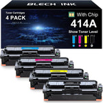 BLECH INK Compatible 414A Toner Cartridges 4pack [Show Ink Level] [Fade-Resistence, No Smearing] Replacement for HP 414A 414X Remanufacture Compatible with HP MFP M479fdw M479fdn M454dw M454dn