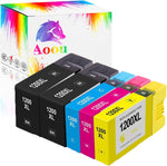 Aoou Compatible Ink Cartridges Replacement for Canon PGI-1200XL PGI-1200 XL 1200XL Ink use with MB2020 MB2320 MB2120 MB2720 MB2350 Printers (2 Black, 1 Cyan, 1 Magenta, 1 Yellow)