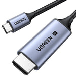 UGREEN USB C to HDMI 2.1 Cable 8K@60Hz 4K@240Hz 6.6FT Type C to HDMI Ultra High-Speed Cord HDR HDCP 2.3 Thunderbolt 4/3 Compatible with MacBook Pro/Air, iMac, iPad Pro, Galaxy S23, Steam Deck, Dell