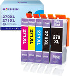 PGI-270XL CLI-271XL 5 Color Value Pack, Compatible for Canon 270 271 Ink Cartridges to use with PIXMA MG5720 MG5721 MG5722 MG6820 MG6821 MG6822 TS6020 (PGBK, Black, Cyan, Magenta, Yellow?5 Pack)