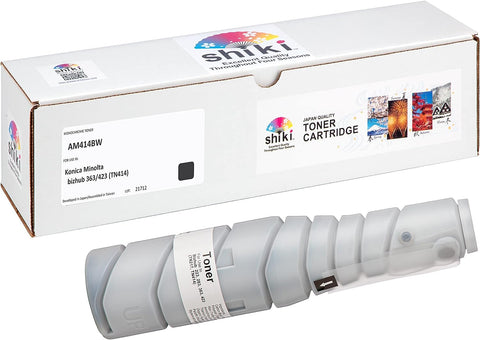 SHIKI Compatible Toner Cartrigde for Konica Minolta bizhub 363/423 (TN414/A202030) 25,000 Pages (Monochrome)