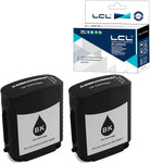 LCL Compatible Professional Version Ink Cartridge Replacement for HP 82 CH565A 510 111 (2-Pack Black)