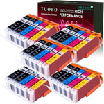 Tuobo Compatible with Canon Ink 250 and 251 cartridges PGI 250 CLI 251 Ink Cartridge Use for PIXMA iP8720 PIXMA MG6320 PIXMA MG6620 PIXMA MG7120 PIXMA MG7520 Inkjet Printers (25 Without Gray)