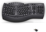 Perixx Periboard-612 Wireless Ergonomic Split Keyboard with Dual Mode 2.4G and Bluetooth Feature, Compatible with Windows 10 and Mac OS X System, Black, US English Layout, (11354)