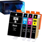 Rohon Compatible Ink Cartridge for 934xl 935xl Black and tri-Color 4pack