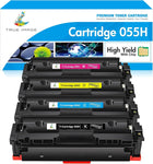 TRUE IMAGE Compatible 055H 055 Toner Cartridge Replacement for Canon 055H 055 High Capacity for Canon Color ImageCLASS MF743Cdw MF741Cdw MF746Cdw MF743 Printer (Black Cyan Magenta Yellow, 4-Pack)
