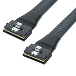 10Gtek 24G Internal SlimSAS SFF-8654 to SFF-8654, Low Profile 8i Cable, PCIe 4.0, 85-ohm, 0.3-m(0.98ft)