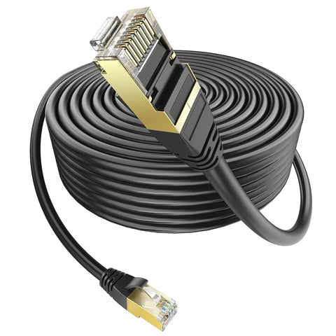 Ercielook Cat6 Ethernet Cable 150ft High Speed, Support POE Cat 6 Cat5e Cat 5 Network Cable, Waterproof Direct Burial Outdoor LAN Cable