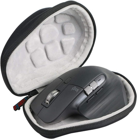 khanka Hard Travel Case + Mouse Feet Pads Replacement for Logitech MX Master 3 / 3S Advanced Wireless Mouse