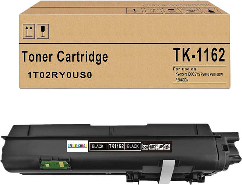 TK-1162 (1T02RY0US0) TK 1162 Black Toner Cartridge Replacement for Kyocera ECOSYS P2040 P2040DW P2040DN Printers 7500 Pages High-Yield (Black,1-Pack) No Damage to The Machine,No Fading,No Streak.