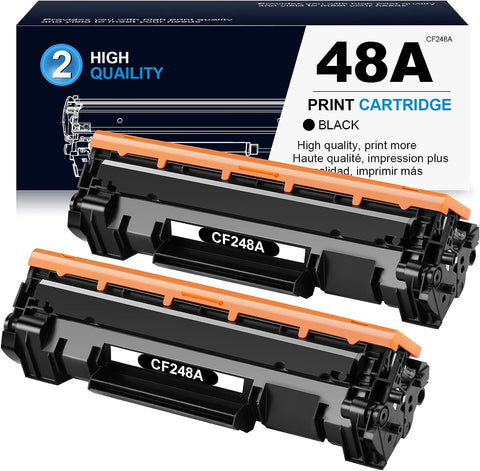 {Latest Chip} CF248A 48A Toner Cartridge Replacement for HP Laserjet 48A Black Toner Cartridge for HP Laserjet Pro M15w M15a M16a M16w MFP M29w M28a M28w M31w M30w Printers (2 Packs)