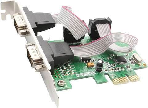 IO Crest 2 Port Serial PCI-e 1.0 x 1 with Full and Low Profile Brackets SI-PEX15037